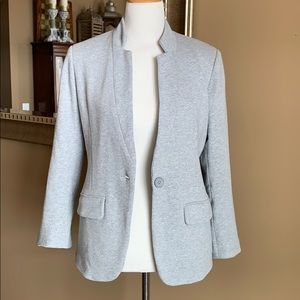 Olivia Moon notch collar knit blazer small